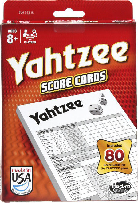 Yahtzee Score Pad