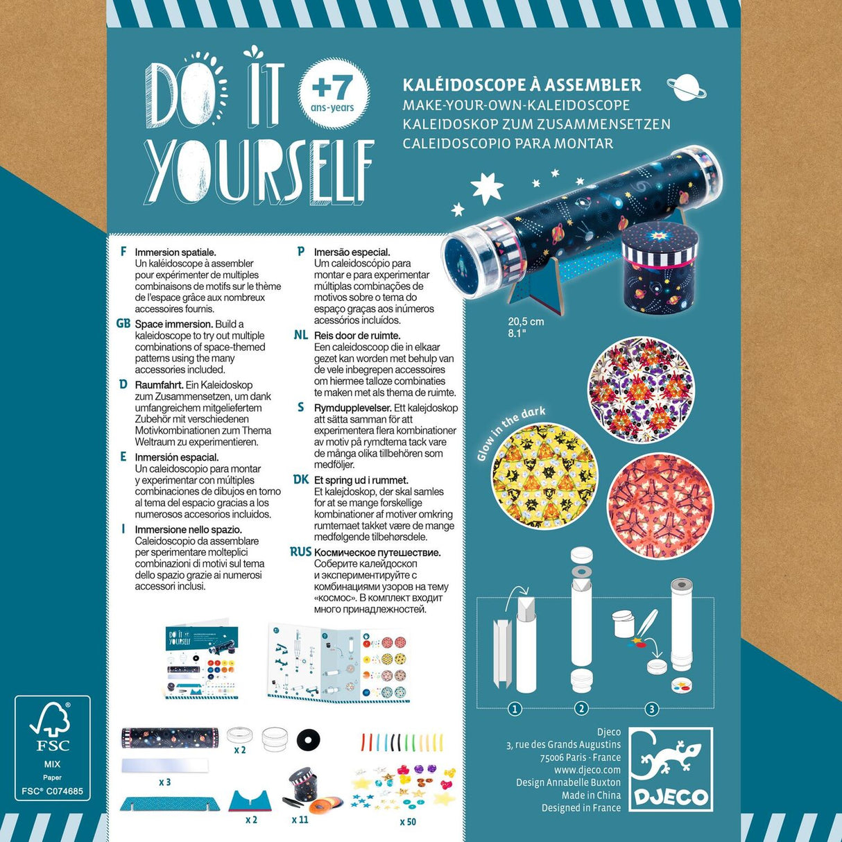 Djeco Space Immersion Diy Kaleidoscope Craft Kit