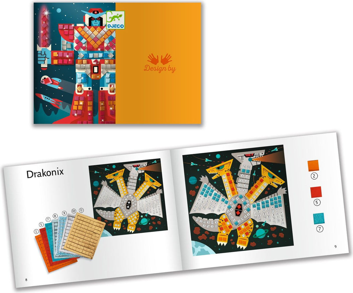 Space Battle Sticker Mosaic Craft Kit