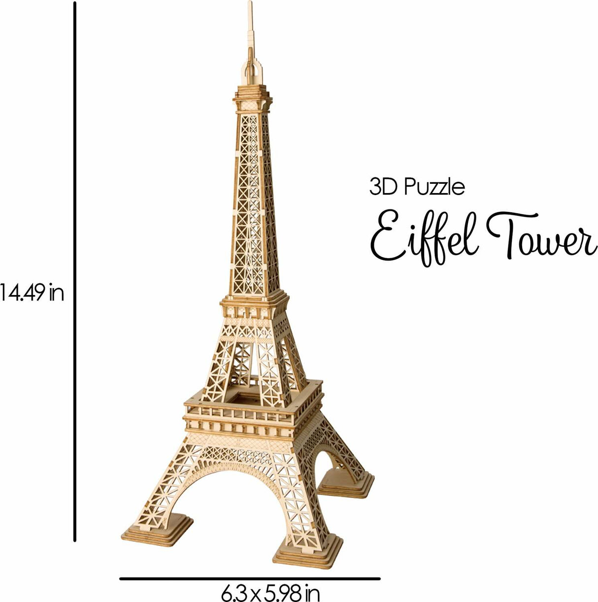3D Modern Wooden Puzzle - Eiffel Tower