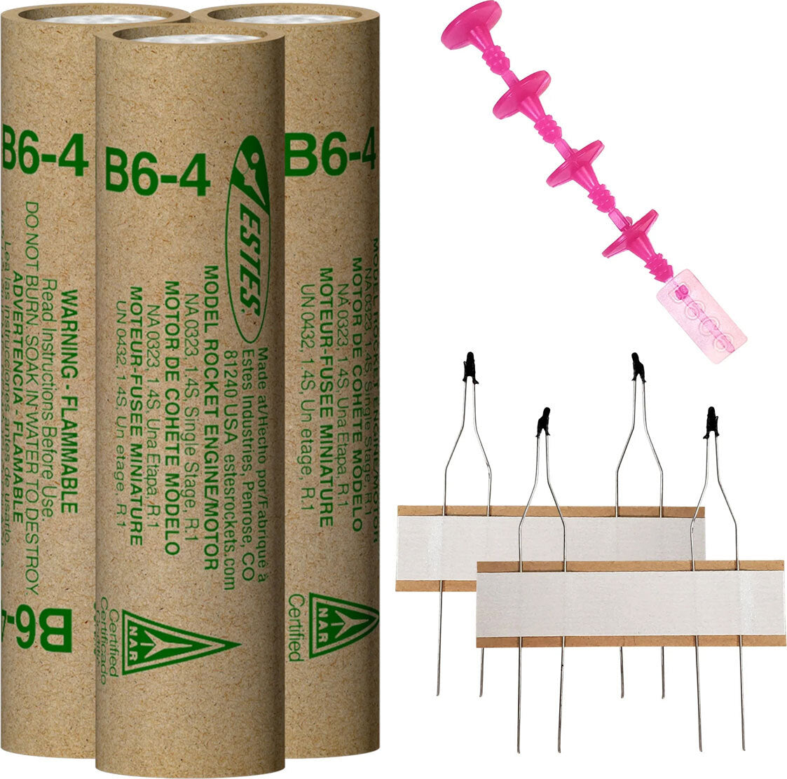 B6-4 Model Rocket Engines (3pk)