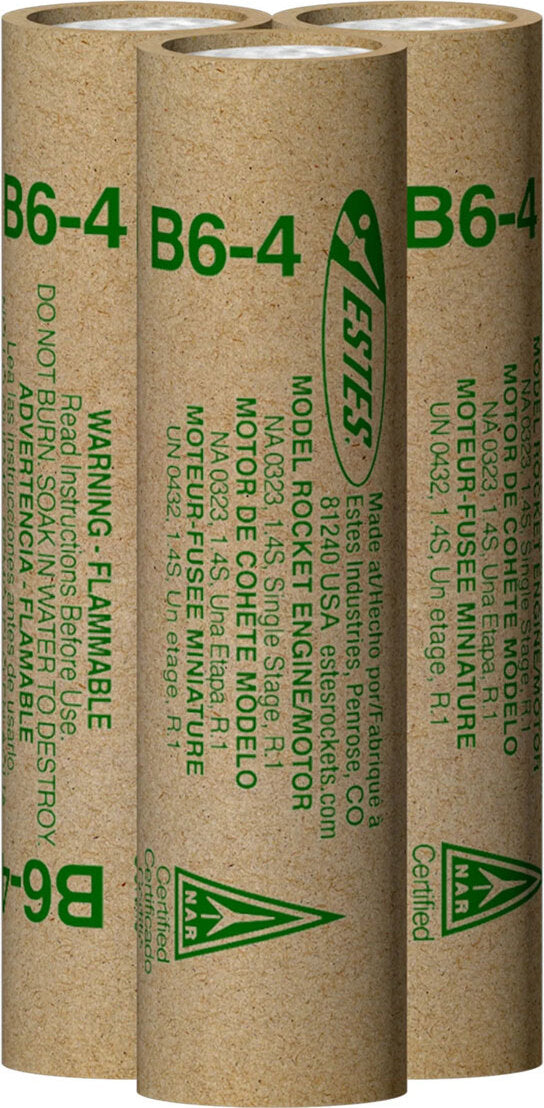 B6-4 Model Rocket Engines (3pk)