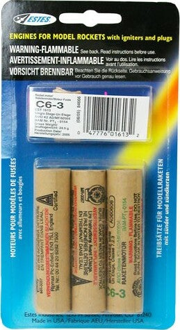 C6-3 Model Rocket Engines (3pk)