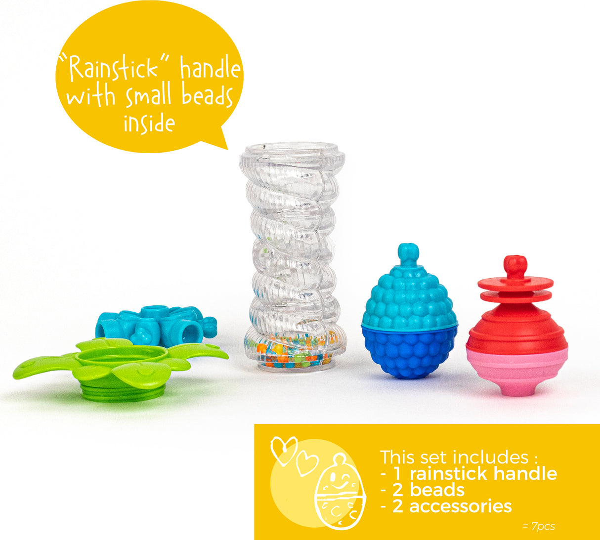 Rainstick 2 Beads 2 Accessories 7 Pcs