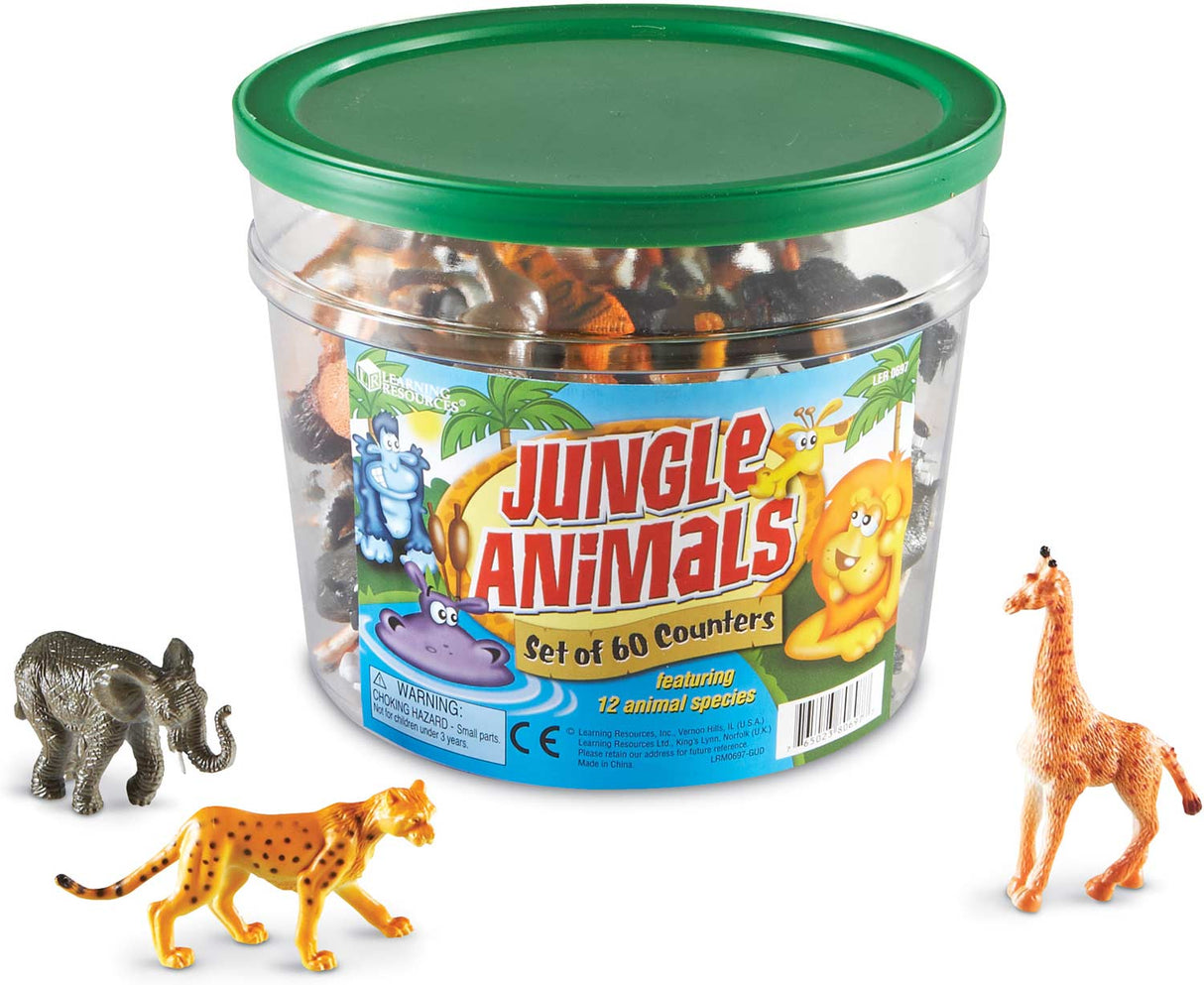 Jungle Animal Counters Set of 60