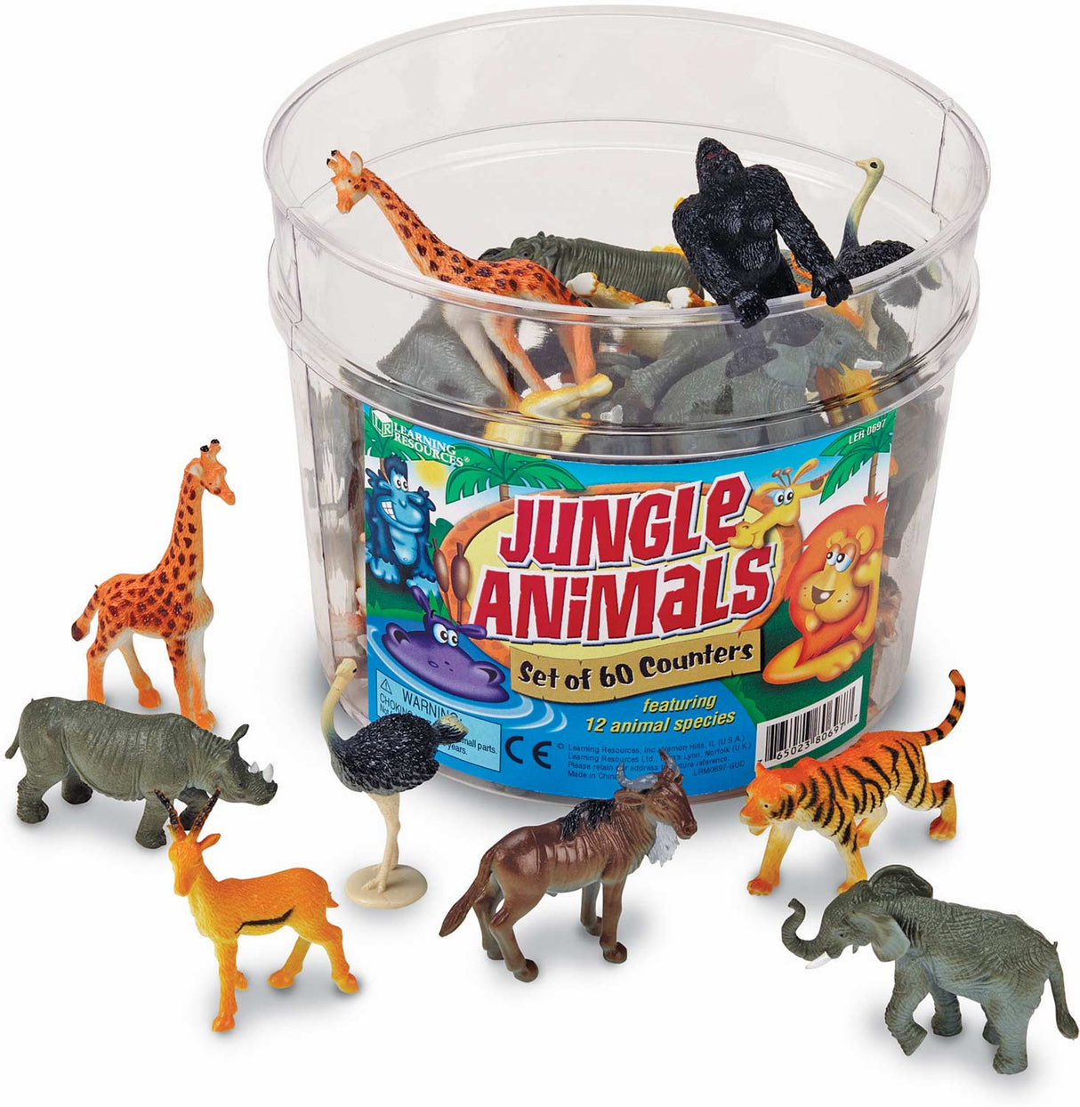 Jungle Animal Counters Set of 60