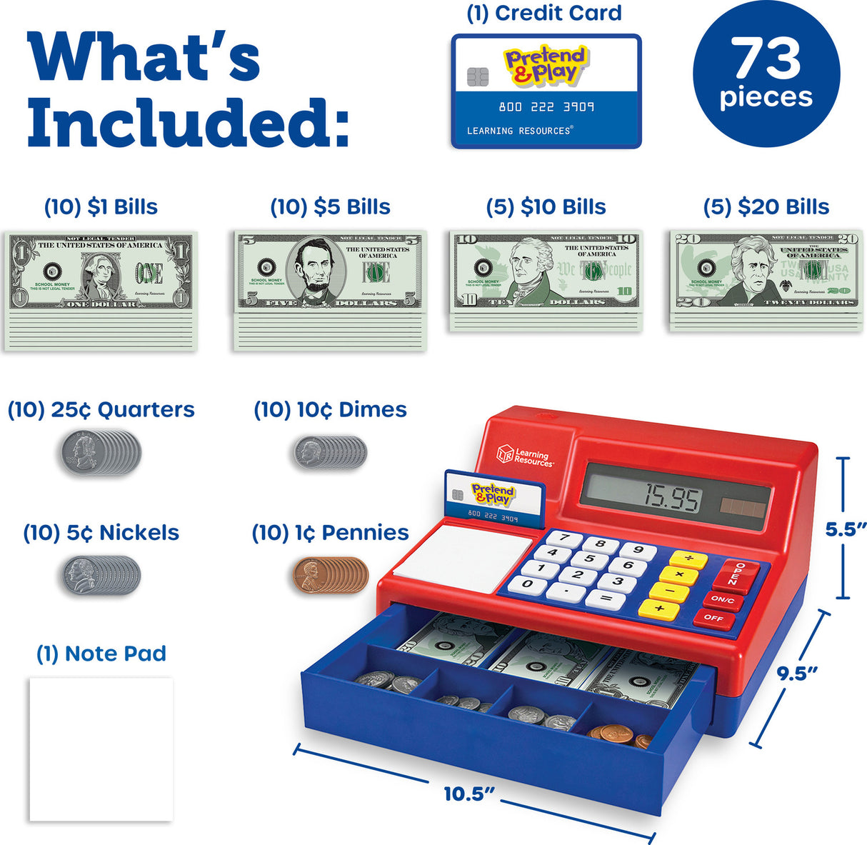 Pretend & Play Calculator Cash Register