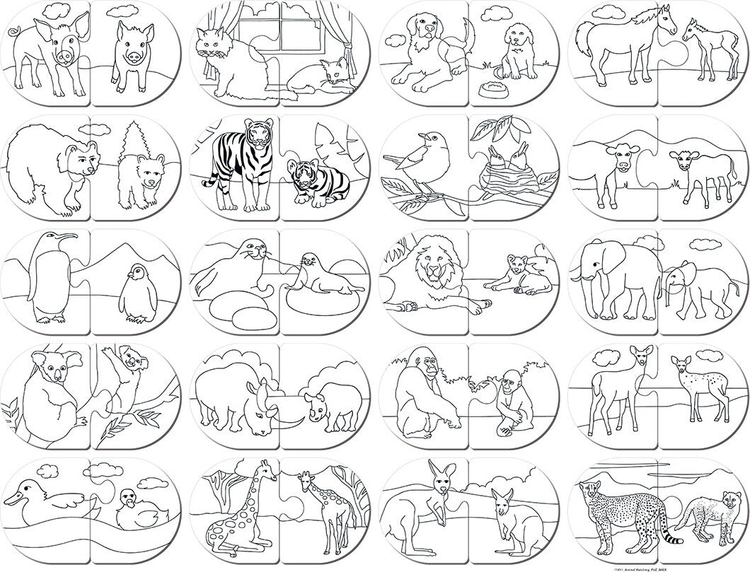 Educational - Animals Matching Puzzles