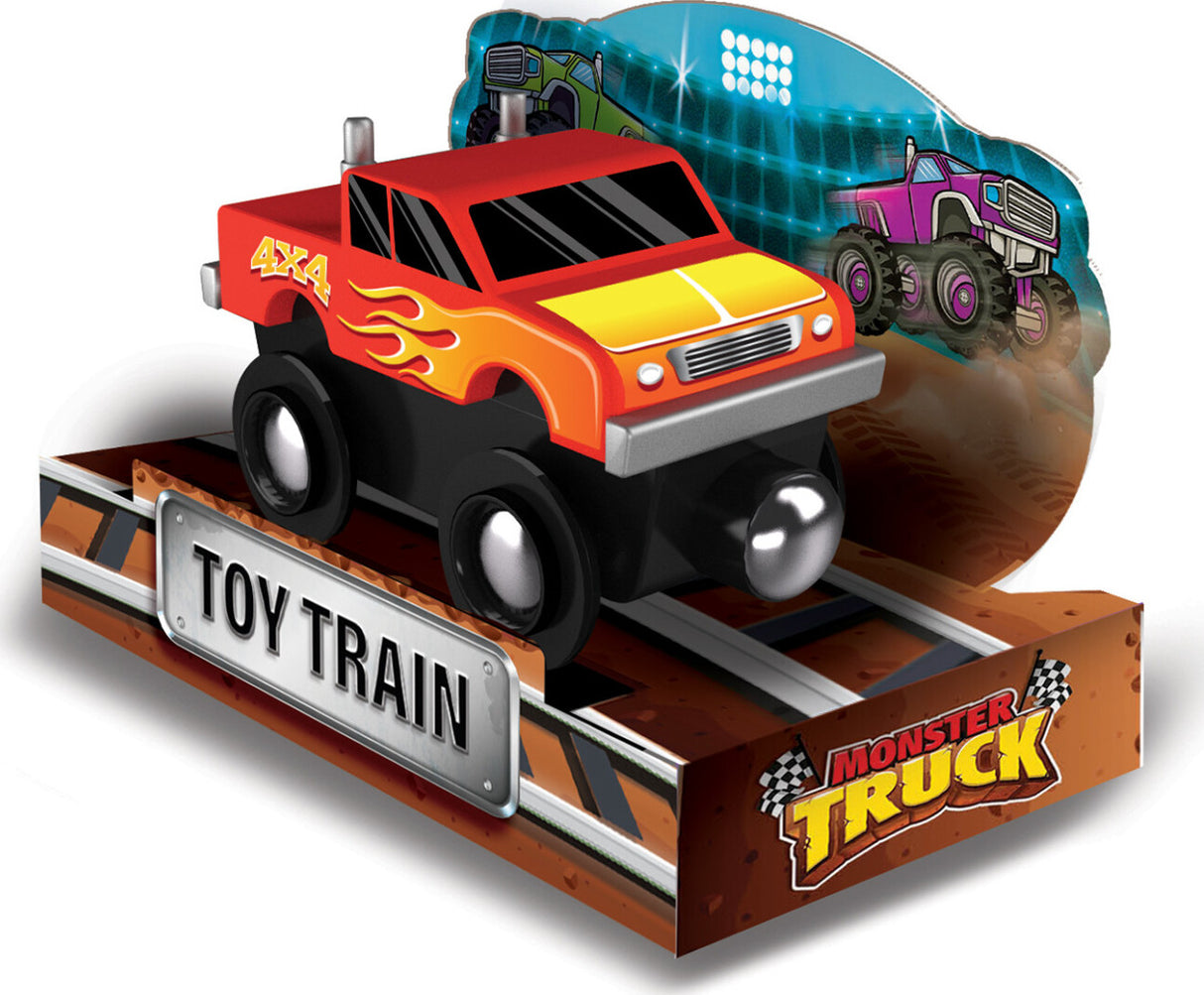 Monster Truck Wood Toy Train