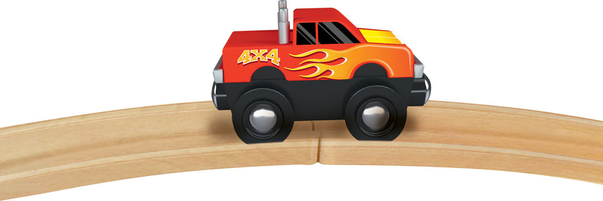Monster Truck Wood Toy Train