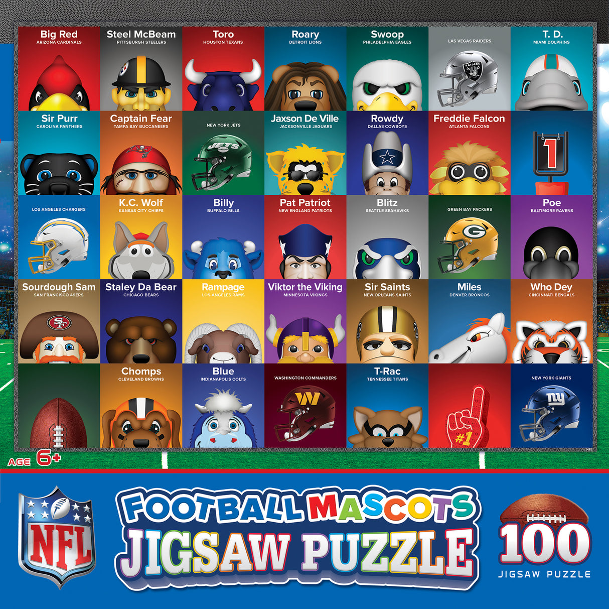 NFL Mascots 100pc Puzzle