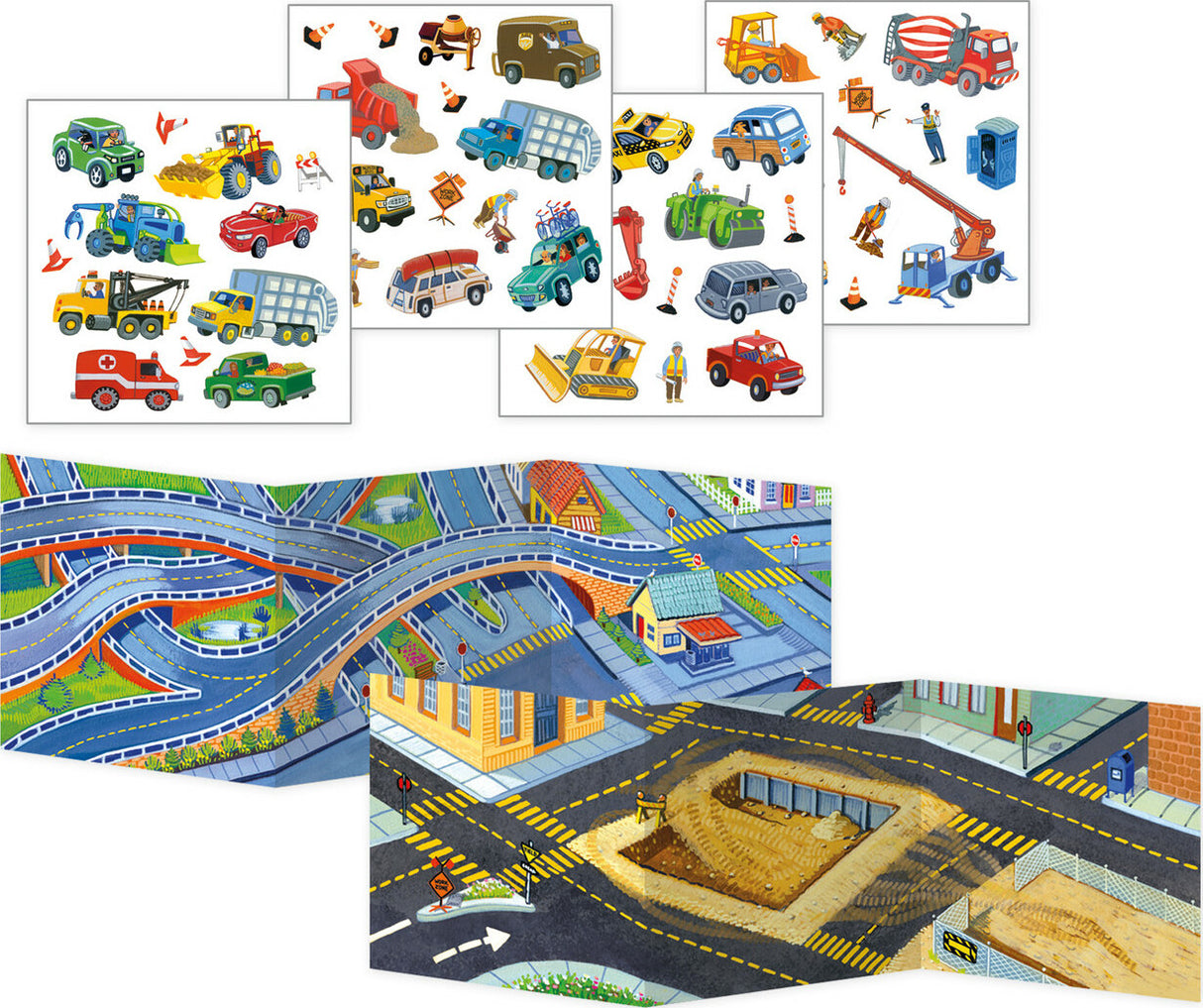 Cars Trucks Reusable Sticker Tote