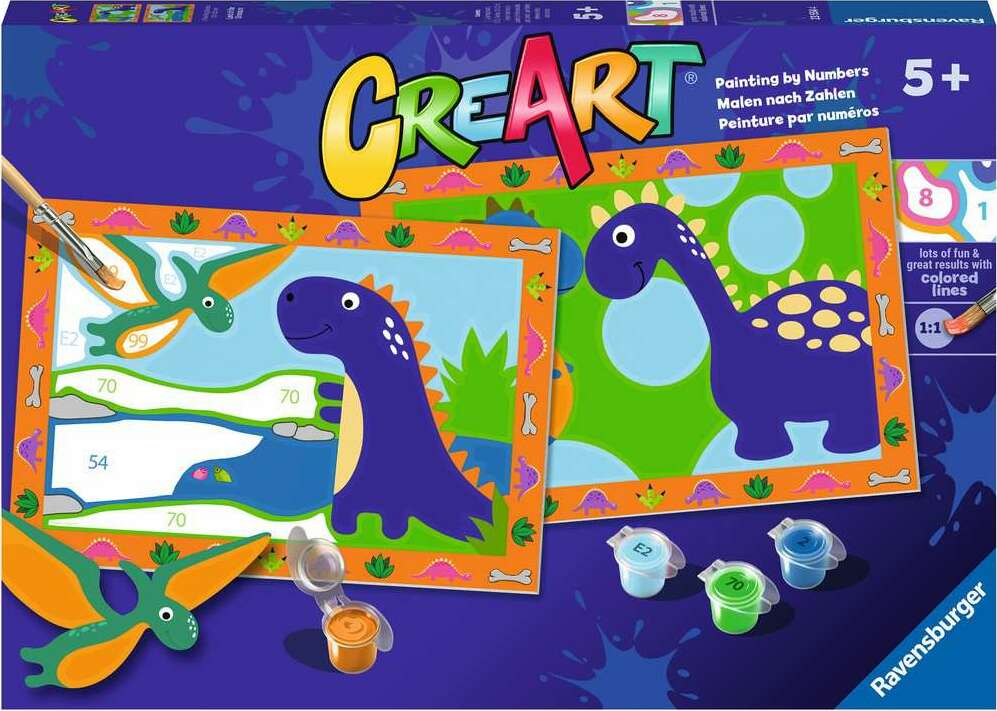 CreArt Jr: Paint-By-Number - Land of the Dinosaurs (2 images)
