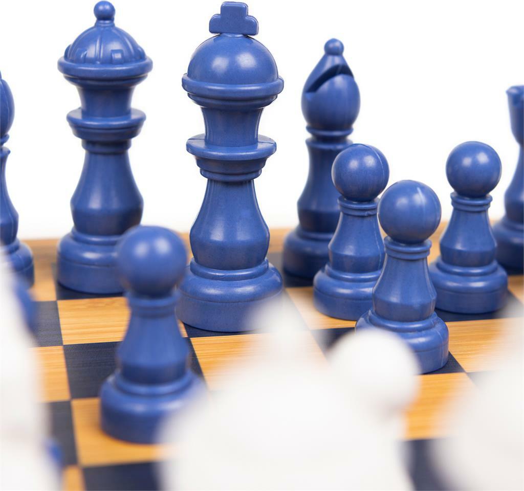 Mindful Classics - Chess Checkers Board Game Set with Bamboo Wooden Box