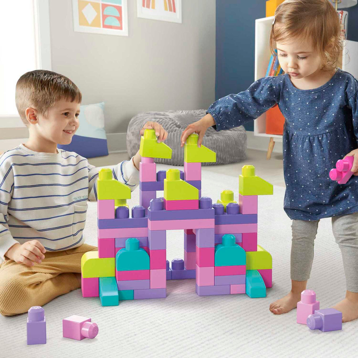 MEGA Bloks First Builders Big Building Bag Pink