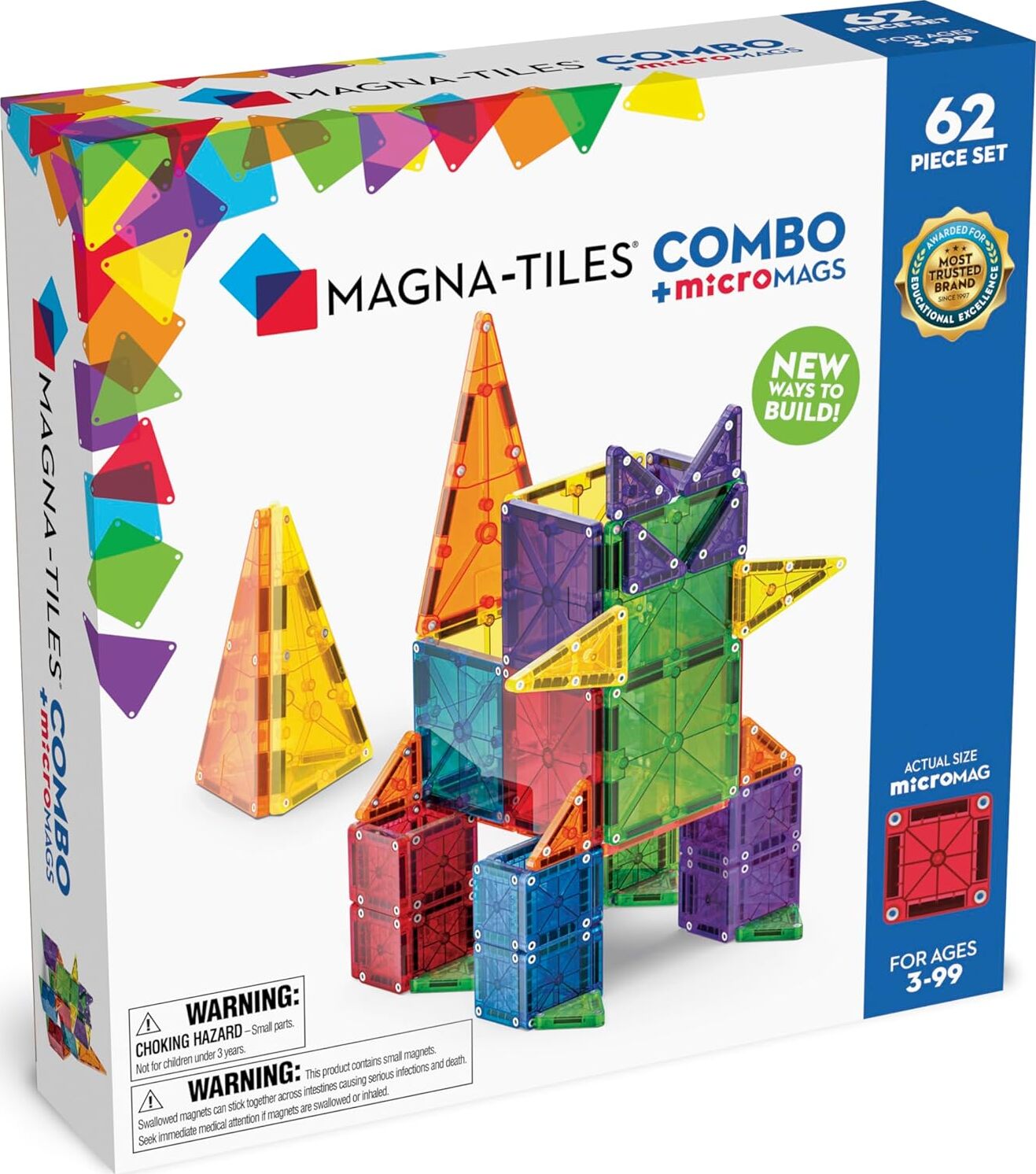 Magna Tiles Combo 62-Piece Set – Toys on the Square