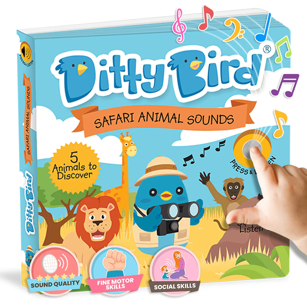 DITTY BIRD Sound Book: Safari Animal Sounds