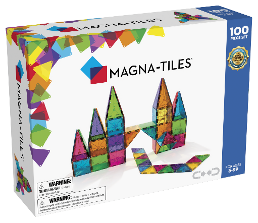 Magna-Tiles Clear Colors 100 Piece Set