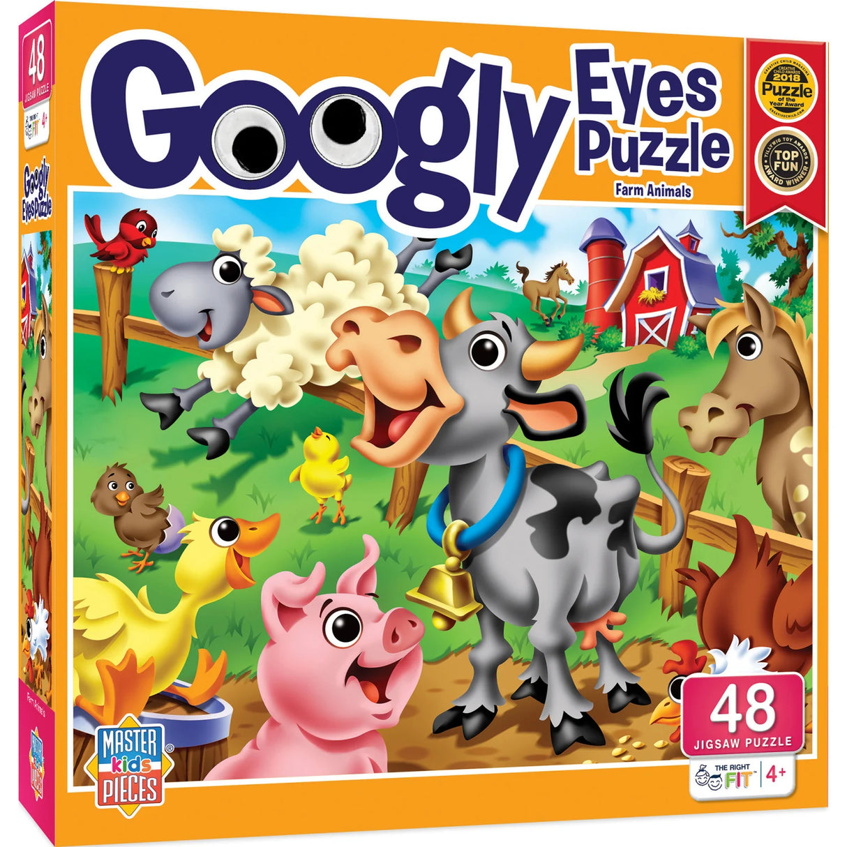 Googly Eyes - Farm Animals 48pc Puzzle