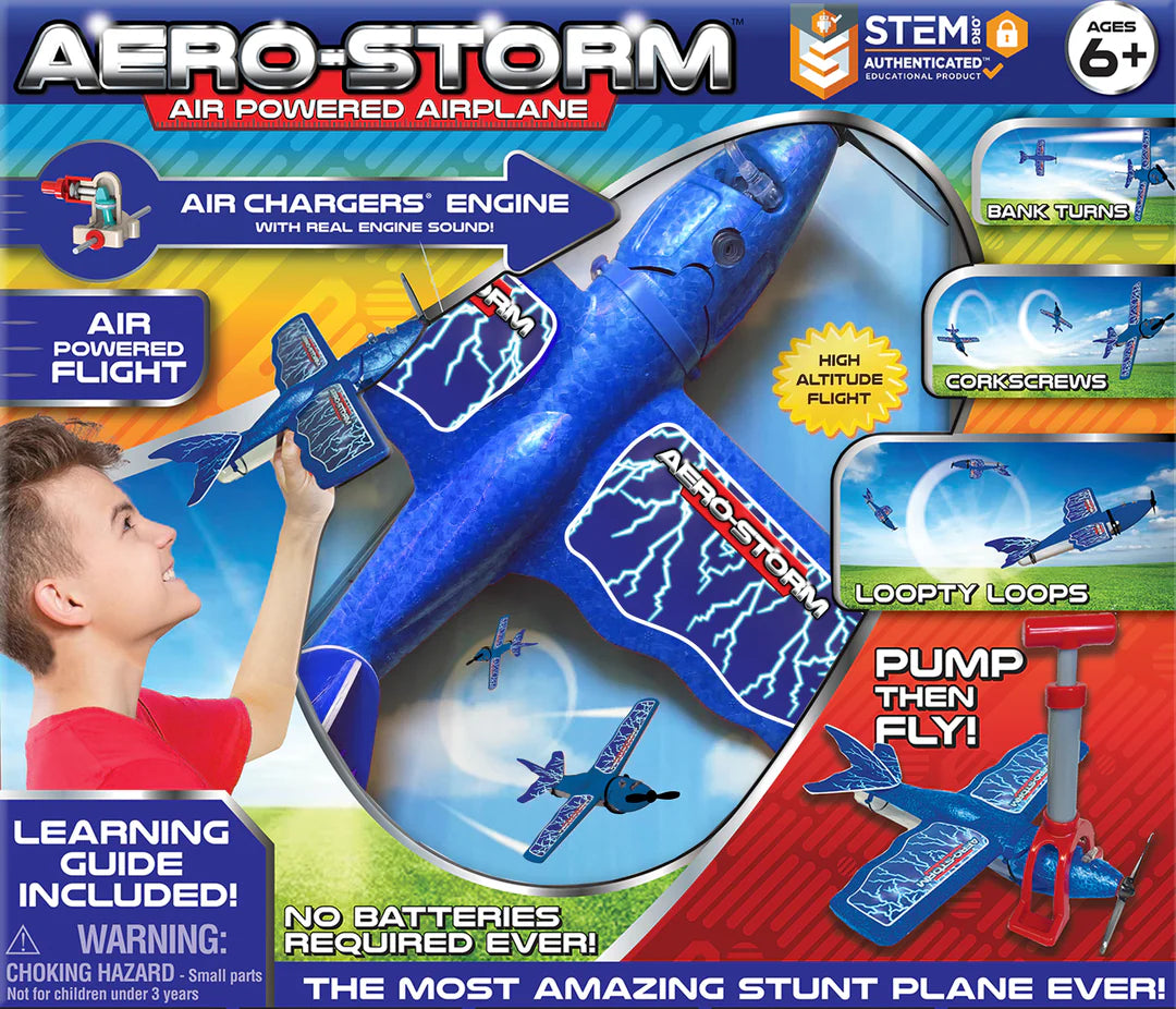 Aero-Storm Pneumatic Airplane - Blue