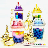 Pastel Kitty Floaty Boba Key Charm
