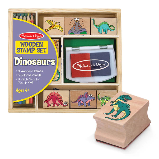 Wooden Stamp Set - Dinosaurs