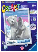 Pawsome Polar Bear w/Glitter 7x10