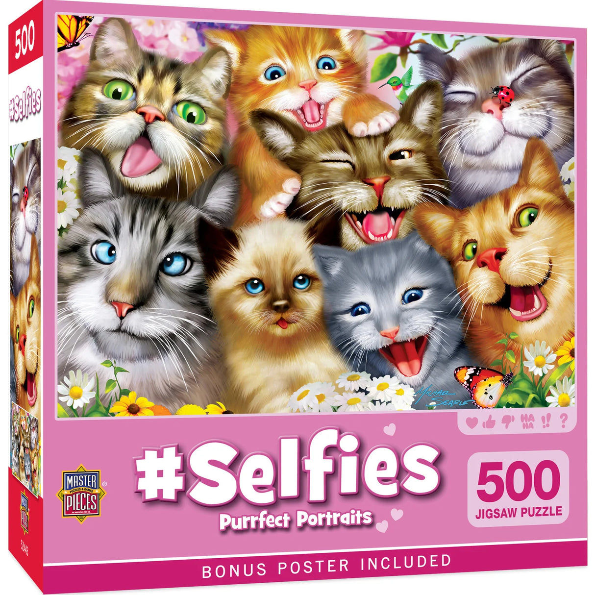 Selfies - Purrfect Portraits 500 Piece Jigsaw Puzzle