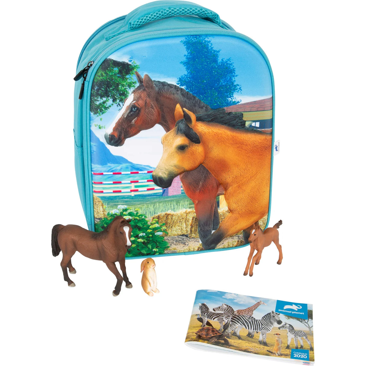 3D Horse Stable Junior Backpack & Playmat with 3 Figures