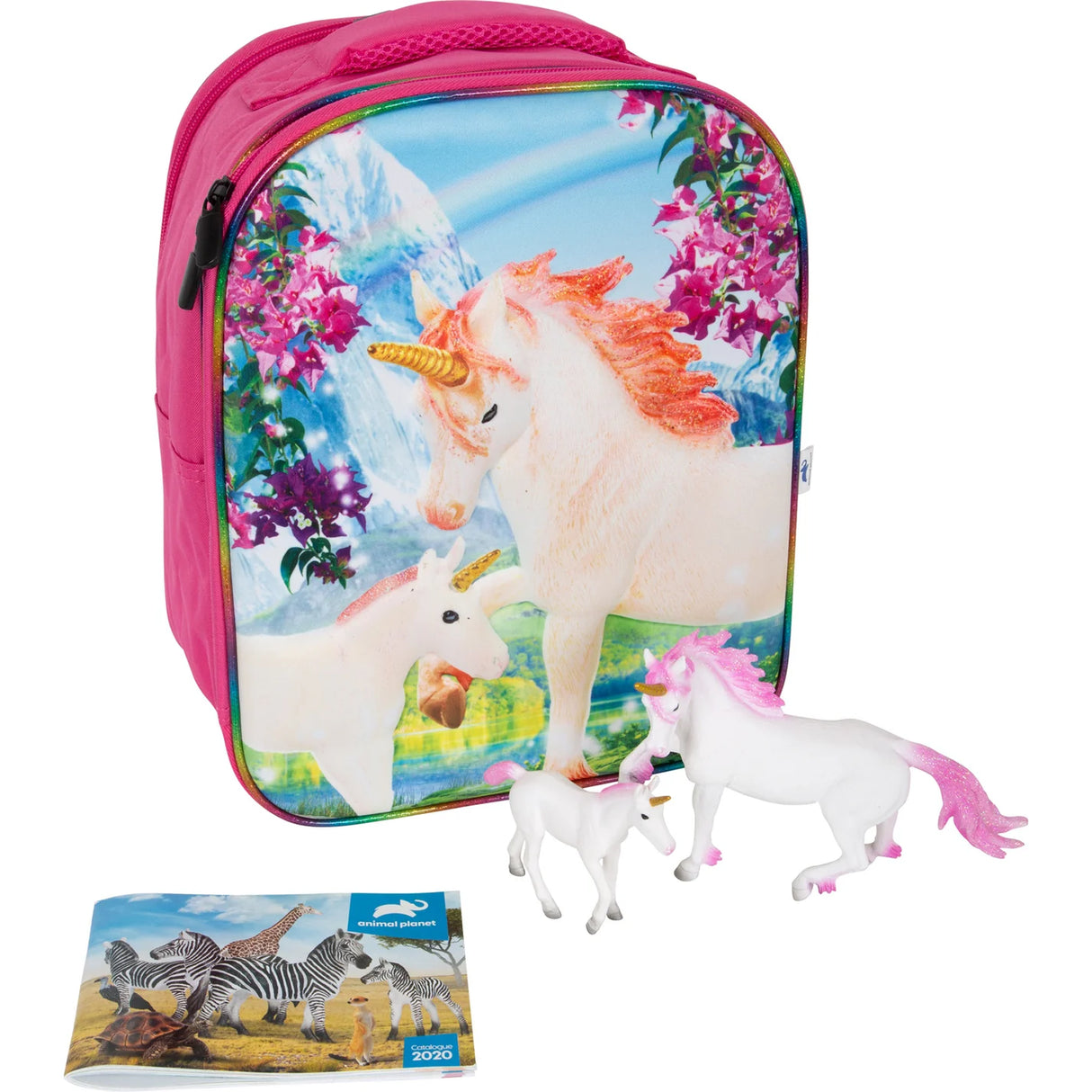 3D Fantasy Junior Unicorn Backpack & Playmat with 2 Figures