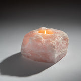 Rose Quartz Crystal Candle Holder