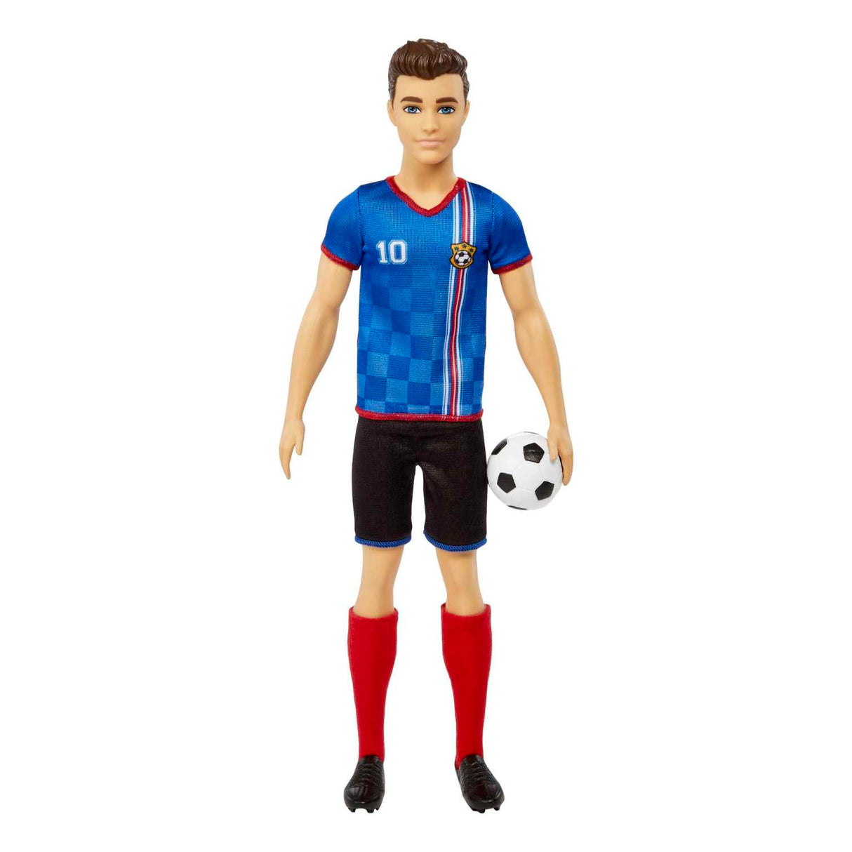 Ken Soccer Doll, Cropped Hair, #10 Uniform, Soccer Ball, Cleats, Socks