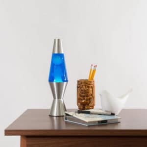 11.5'' Lava Lamp - White/Blue/Silver