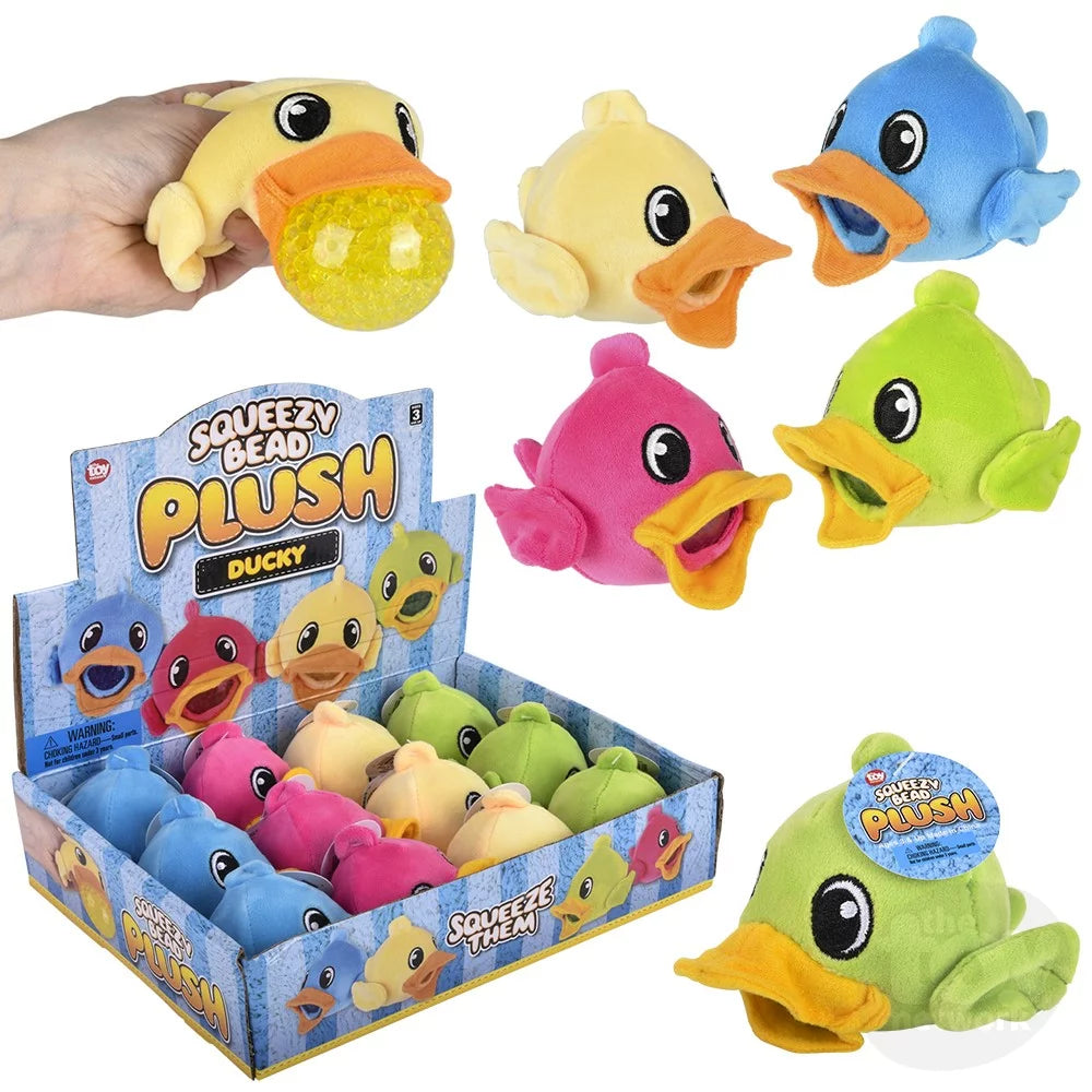 3" Ducky Squeezy Bead Plush asst colors