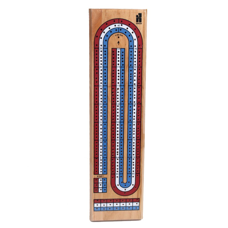 Triple-Track Color Cribbage Board