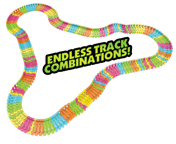 Twister Tracks 221 (11 feet) Neon Glow Track + 1 Green Race Car