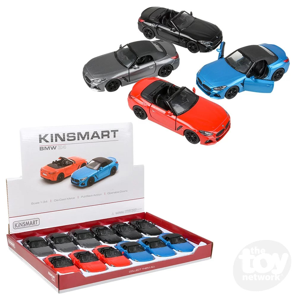 5" Die-Cast Pull Back BMW Z4 asst colors