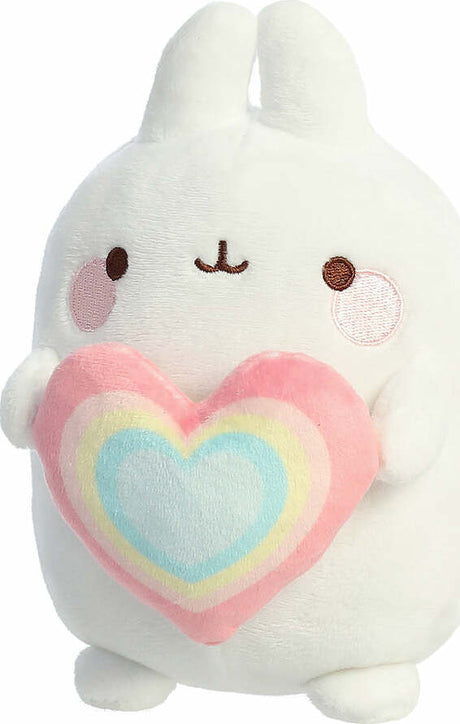 Aurora Molang - 6" Rainbow Heart Molang