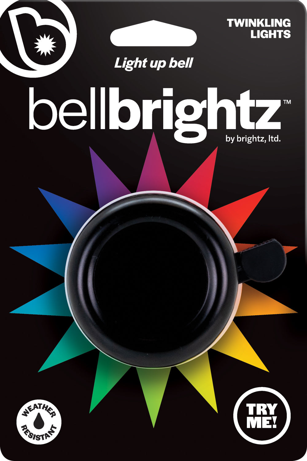 Bellbrightz Black Bicycle Bell with Twinkling LEDs