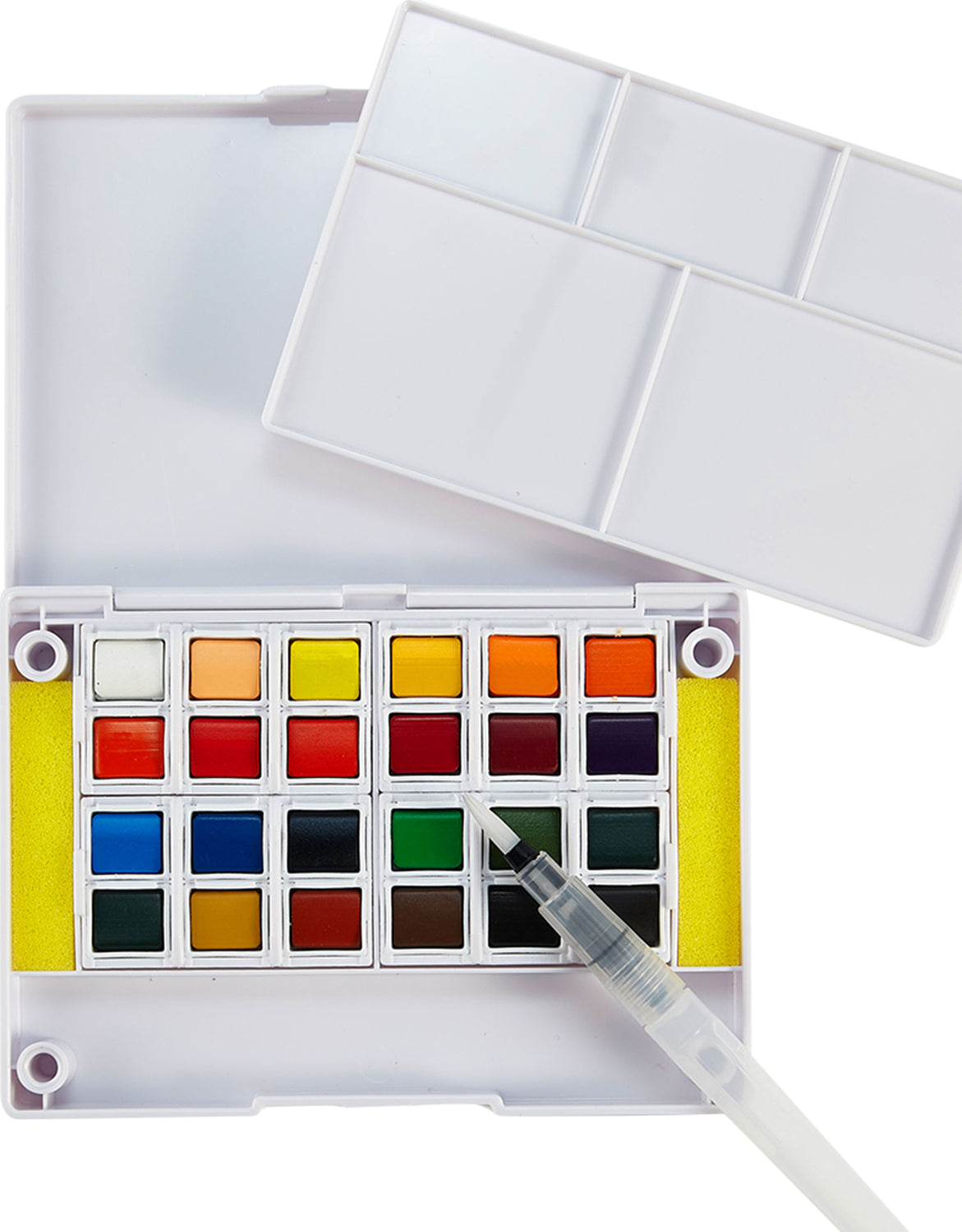 iHeart Art 24 Watercolors Water Brush Pen In Compact Travel Case