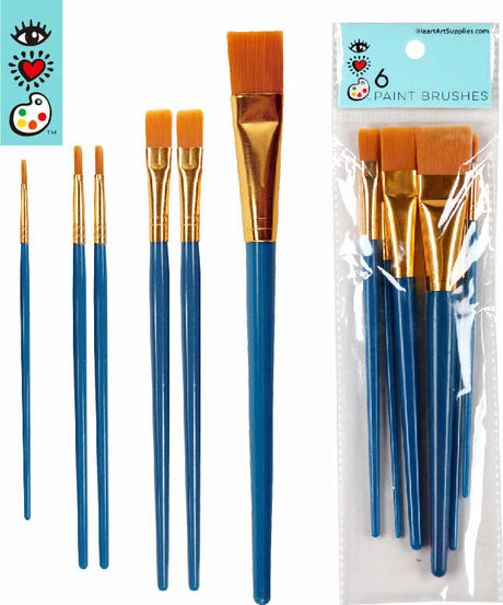 iHeart Art Paintbrushes (6pc)