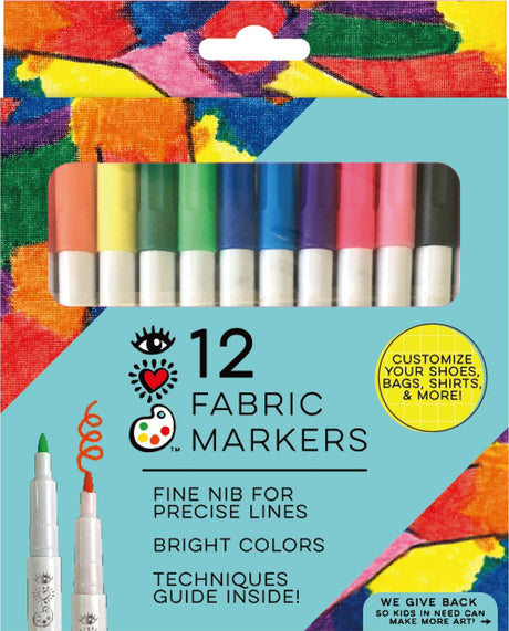 iHeart Art 12 Fabric Markers