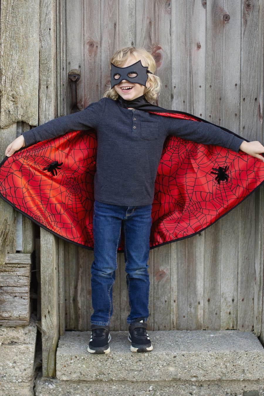 Spider Bat Reversible Cape And Mask (Size 3-4)