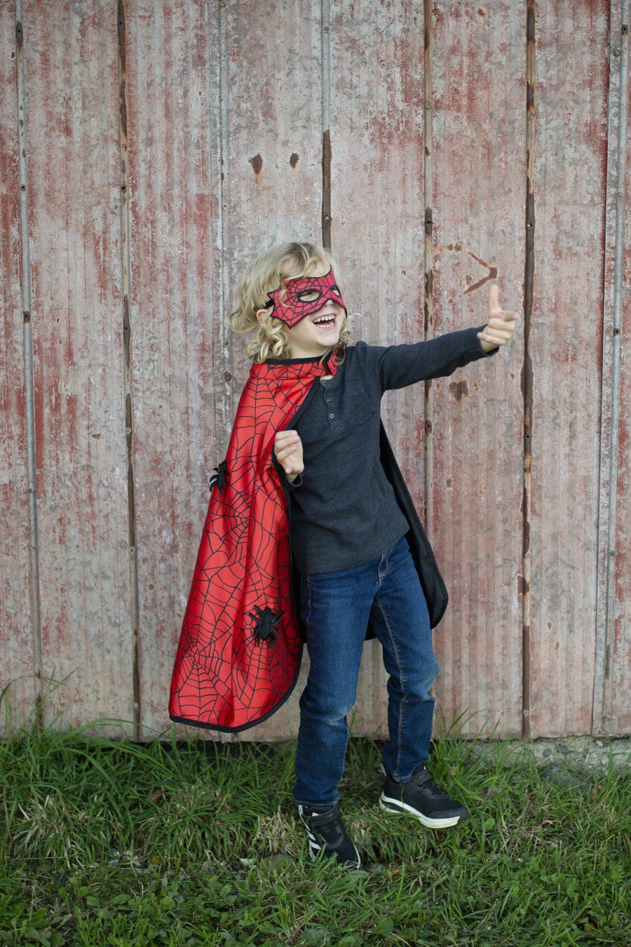 Spider Bat Reversible Cape And Mask (Size 3-4)