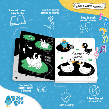 Ditty Bird - Black & White Animal Sound Book