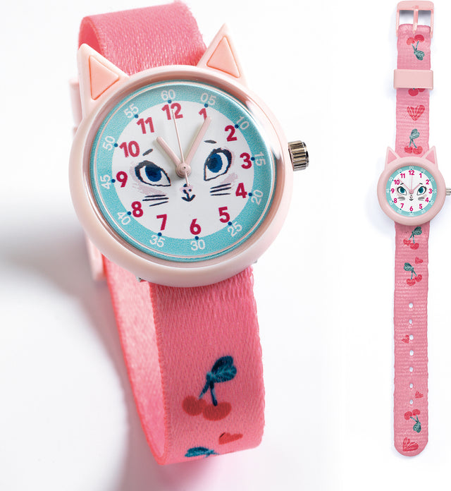 Cat Ticlock Children's Watch