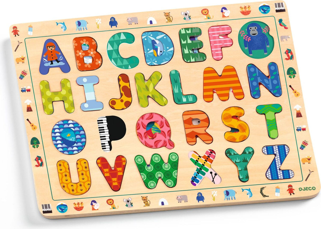 DJECO ABC International Wooden Puzzle