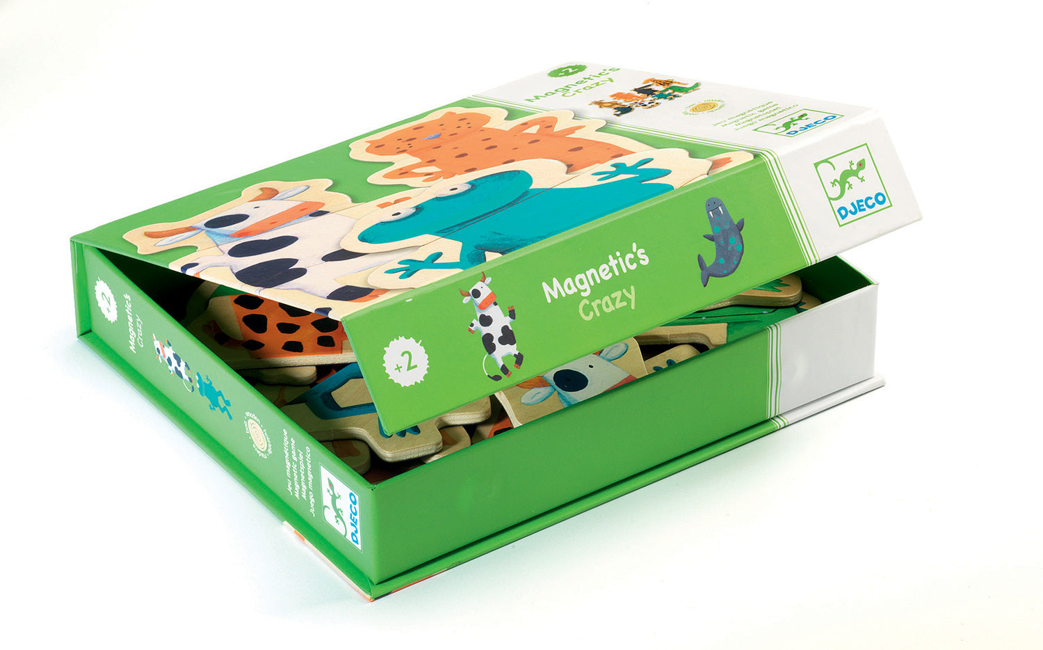 DJ Marty sneak MIX 6枚セット Crazy Animal Mix & Match Wooden Magnets – Toys on the Square