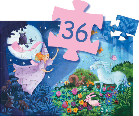 Silhouette Puzzles The Fairy And The Unicorn - 36pcs