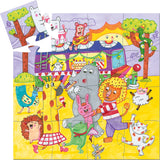 Rainbow Bus 16pc Silhouette Mini Jigsaw Puzzle